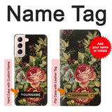 Samsung Galaxy S21 5G Hard Case Vintage Antique Roses with custom name