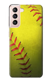 Samsung Galaxy S21 5G Hard Case Yellow Softball Ball