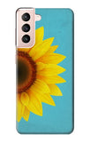 Samsung Galaxy S21 5G Hard Case Vintage Sunflower Blue