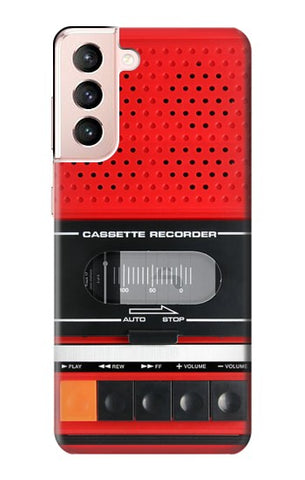 Samsung Galaxy S21 5G Hard Case Red Cassette Recorder Graphic
