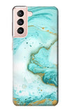 Samsung Galaxy S21 5G Hard Case Green Marble Graphic Print