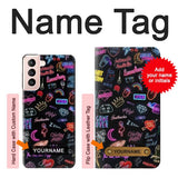 Samsung Galaxy S21 5G Hard Case Vintage Neon Graphic with custom name