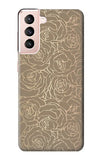 Samsung Galaxy S21 5G Hard Case Gold Rose Pattern