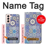 Samsung Galaxy S21 5G Hard Case Moroccan Mosaic Pattern with custom name
