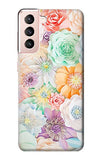 Samsung Galaxy S21 5G Hard Case Pastel Floral Flower