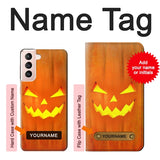 Samsung Galaxy S21 5G Hard Case Pumpkin Halloween with custom name