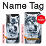 Samsung Galaxy S21+ 5G Hard Case Grim White Wolf with custom name