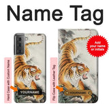 Samsung Galaxy S21+ 5G Hard Case Chinese Tiger Tattoo Painting with custom name