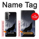 Samsung Galaxy S21+ 5G Hard Case Dream Catcher Wolf Howling with custom name