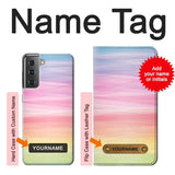 Samsung Galaxy S21+ 5G Hard Case Colorful Rainbow Pastel with custom name