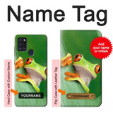 Samsung Galaxy A21s Hard Case Little Frog with custom name
