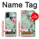 Samsung Galaxy A21s Hard Case Flower Floral Art Painting with custom name
