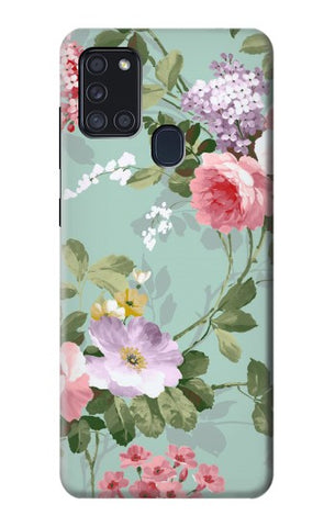 Samsung Galaxy A21s Hard Case Flower Floral Art Painting