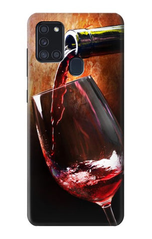 Samsung Galaxy A21s Hard Case Red Wine Bottle And Glass