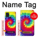 Samsung Galaxy A21s Hard Case Tie Dye Fabric Color with custom name