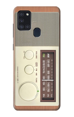 Samsung Galaxy A21s Hard Case FM AM Wooden Receiver Graphic