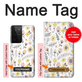 Samsung Galaxy S21 Ultra 5G Hard Case Pastel Flowers Pattern with custom name