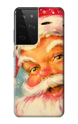 Samsung Galaxy S21 Ultra 5G Hard Case Christmas Vintage Santa