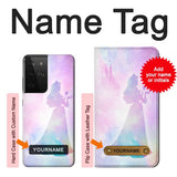 Samsung Galaxy S21 Ultra 5G Hard Case Princess Pastel Silhouette with custom name