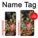 Samsung Galaxy S21 Ultra 5G Hard Case Vintage Antique Roses with custom name