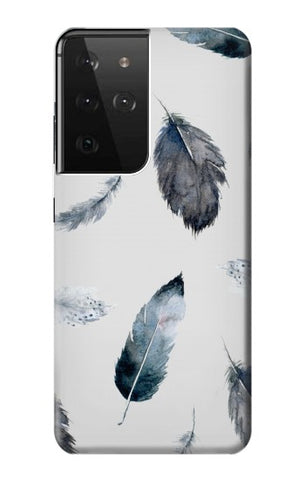 Samsung Galaxy S21 Ultra 5G Hard Case Feather Paint Pattern