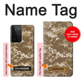 Samsung Galaxy S21 Ultra 5G Hard Case Army Camo Tan with custom name