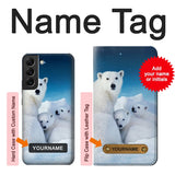 Samsung Galaxy S22+ 5G Hard Case Polar Bear Family Arctic with custom name