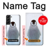  Moto G8 Power Hard Case Penguin Ice with custom name