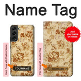 Samsung Galaxy S22+ 5G Hard Case Flower Floral Vintage Pattern with custom name