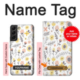  Moto G8 Power Hard Case Pastel Flowers Pattern with custom name