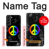 Samsung Galaxy S22+ 5G Hard Case Peace Sign with custom name
