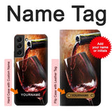  Moto G8 Power Hard Case Red Wine Bottle And Glass with custom name