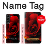  Moto G8 Power Hard Case Red Rose with custom name