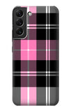  Moto G8 Power Hard Case Pink Plaid Pattern