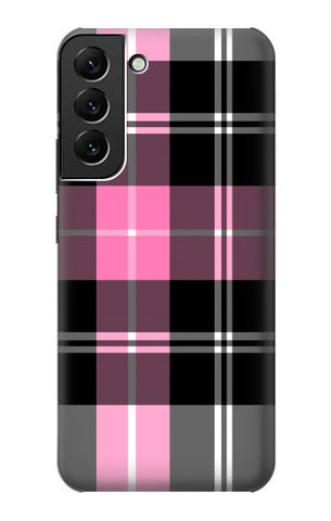  Moto G8 Power Hard Case Pink Plaid Pattern