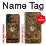  Moto G8 Power Hard Case Clock Gear Streampunk with custom name