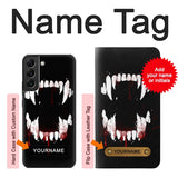  Moto G8 Power Hard Case Vampire Teeth Bloodstain with custom name