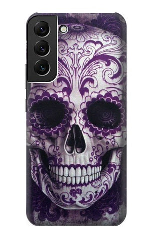 Samsung Galaxy S22+ 5G Hard Case Purple Sugar Skull