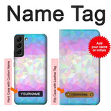  Moto G8 Power Hard Case Trans Flag Polygon with custom name