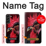  Moto G8 Power Hard Case Chicken Rooster with custom name