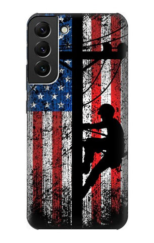  Moto G8 Power Hard Case Electrician Lineman American Flag