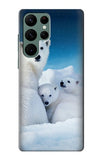 Samsung Galaxy S22 Ultra 5G Hard Case Polar Bear Family Arctic