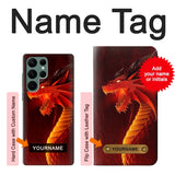  Moto G8 Power Hard Case Red Dragon with custom name