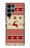 Samsung Galaxy S22 Ultra 5G Hard Case Christmas Snow Reindeers