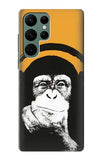 Samsung Galaxy S22 Ultra 5G Hard Case Funny Monkey with Headphone Pop Music