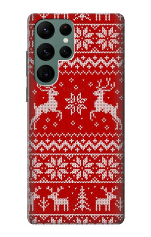  Moto G8 Power Hard Case Christmas Reindeer Knitted Pattern