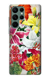 Samsung Galaxy S22 Ultra 5G Hard Case Retro Art Flowers