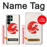 Samsung Galaxy S22 Ultra 5G Hard Case Waves Japan Flag with custom name