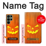 Samsung Galaxy S22 Ultra 5G Hard Case Pumpkin Halloween with custom name