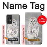 Samsung Galaxy A52s 5G Hard Case Snowy Owl White Owl with custom name